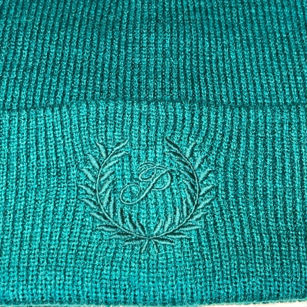 PINK VS Rib Knit Beanie In Garnet Green - Picture 7 of 10